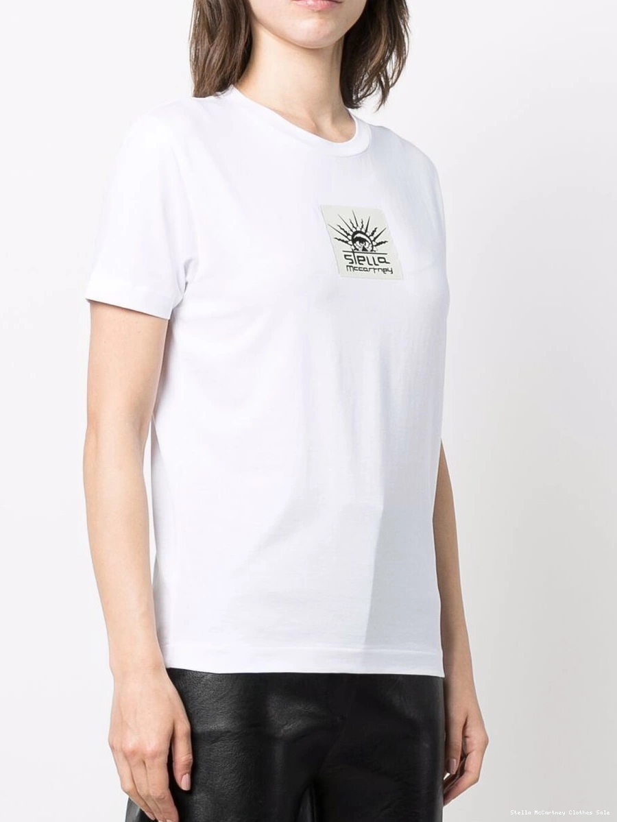Cheap Women McCartney logo-patch cotton Stella T-shirt 0422